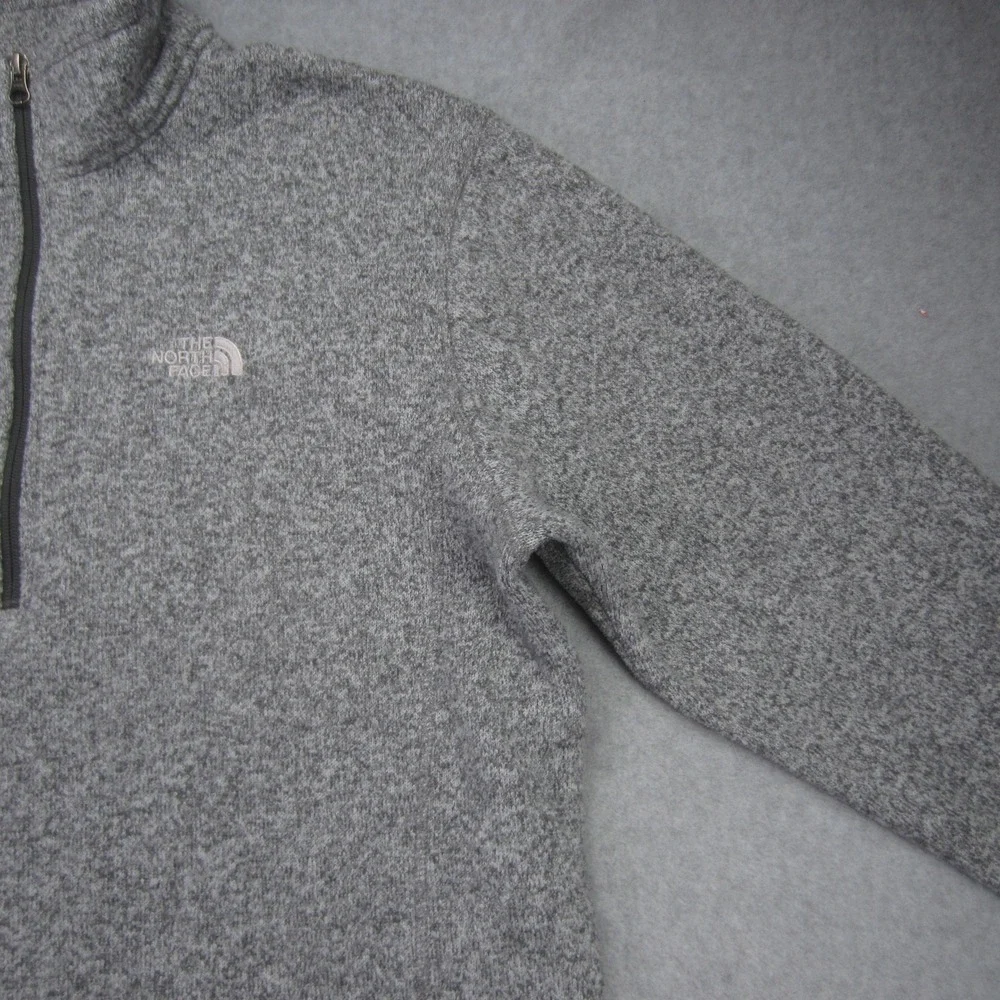 The North Face Sweater Mens Large Gray Heather Gordon Lyons 1/4‎ Zip Fleece